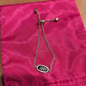 Elegant Gold Bracelet with Black Accents